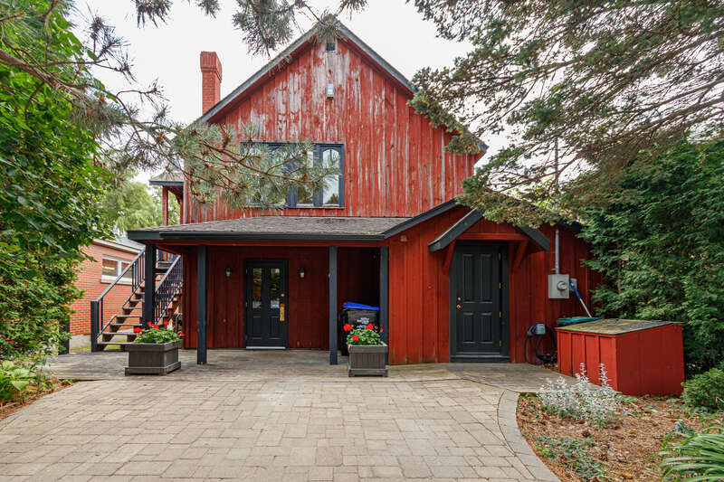 Board and Batton red painted exterior